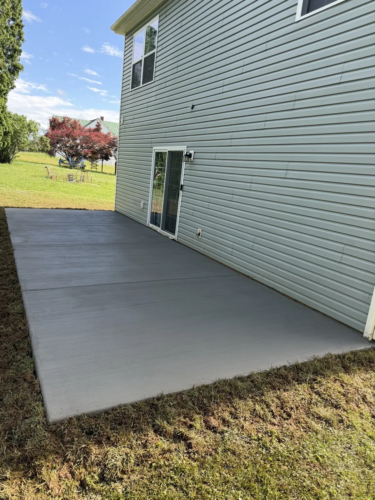 Decorative concrete patio