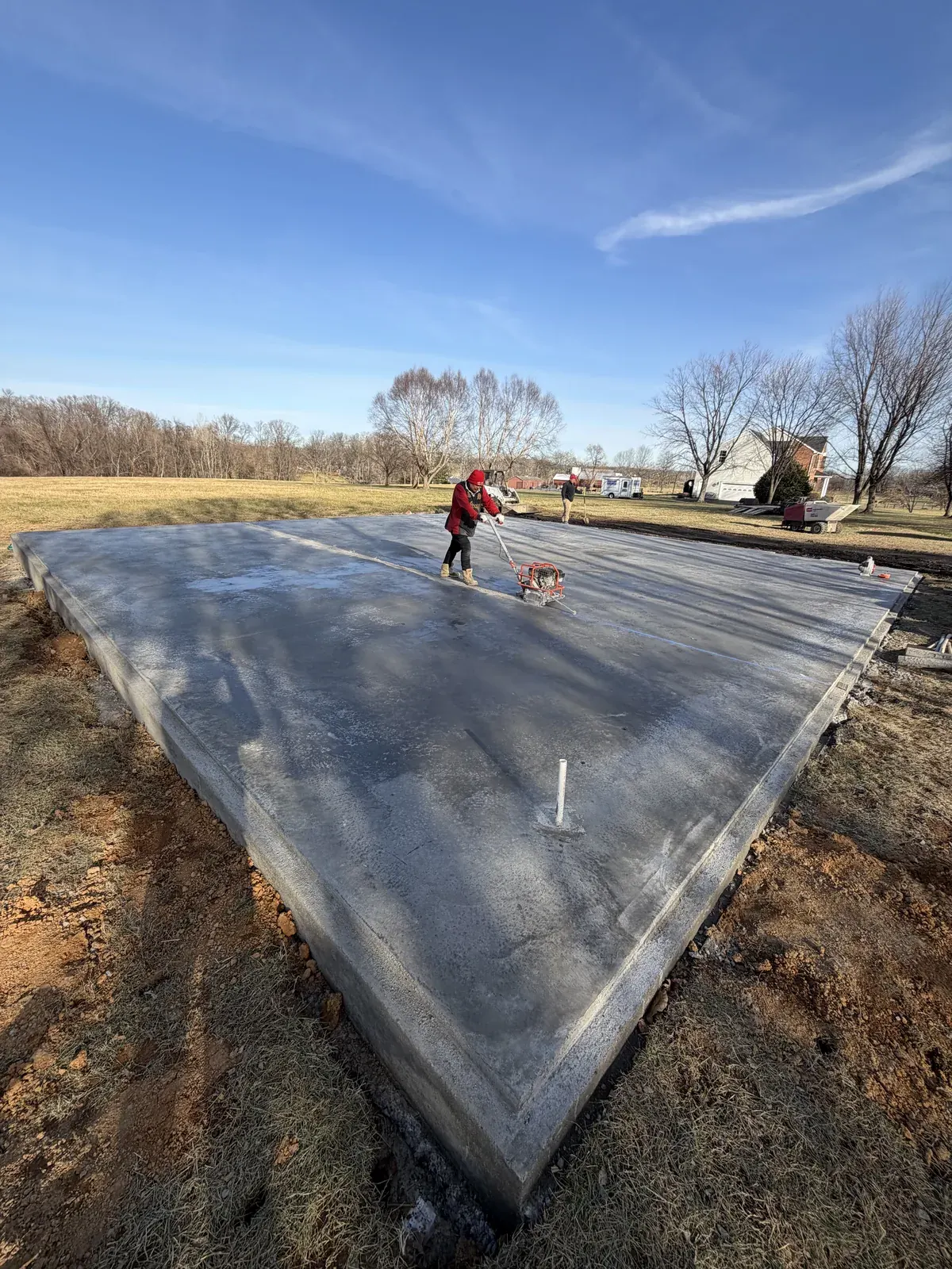 Concrete equipment pad