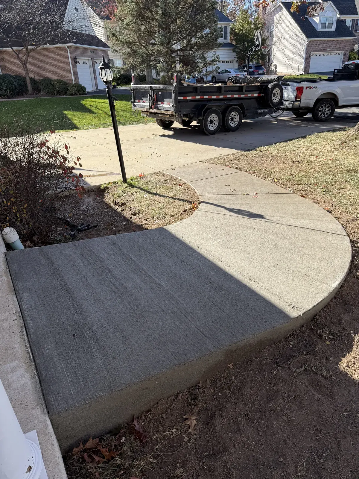 Commercial concrete sidewalk
