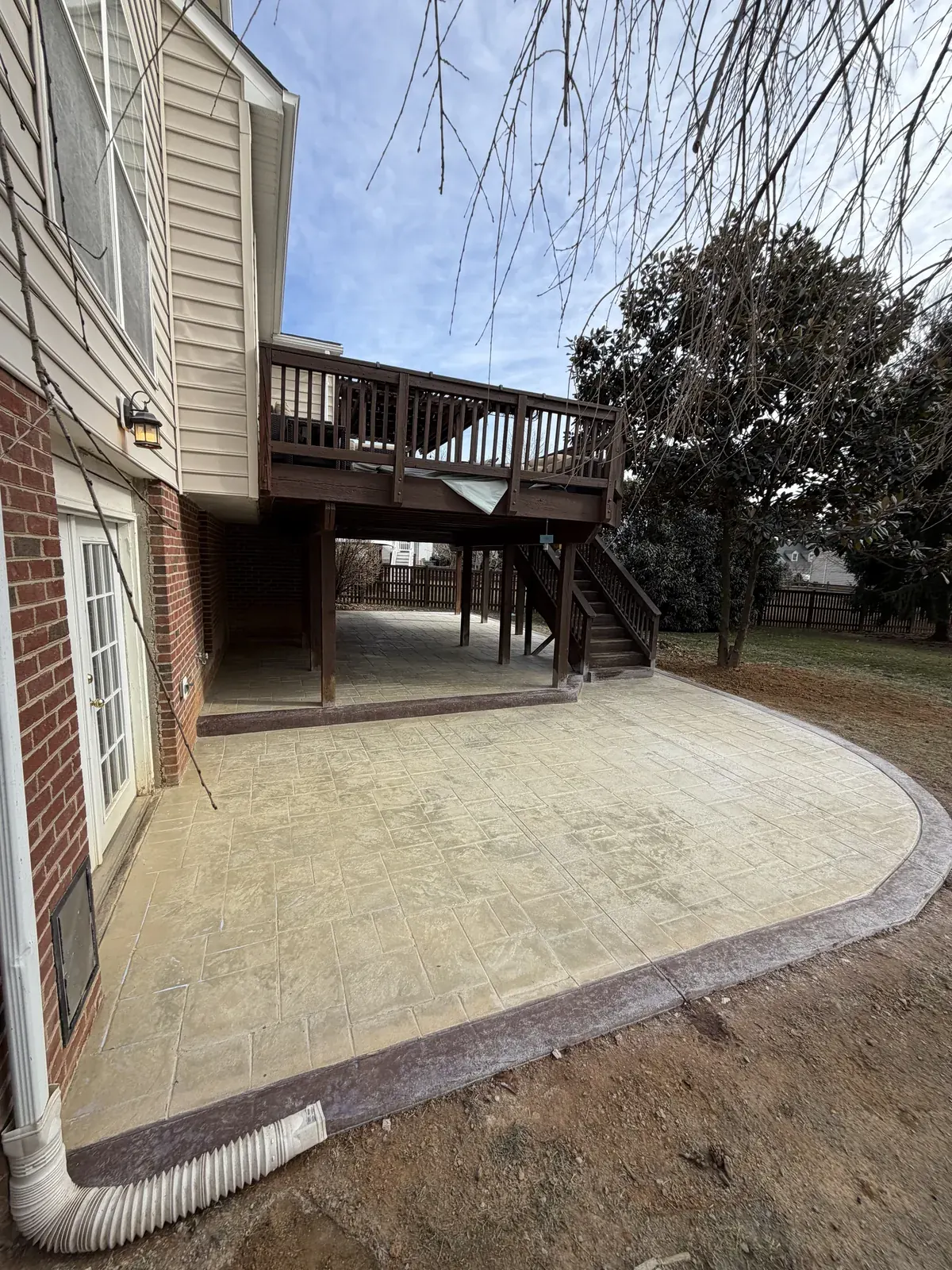 Stamped patio finish detail